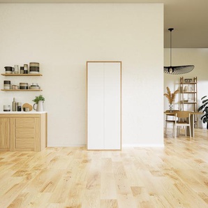 Hochschrank Weiß - Moderner Schrank: Türen in Weiß - Hochwertige Materialien - 77 x 195 x 47 cm, Selbst zusammenstellen