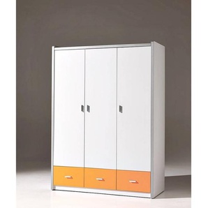 Kleiderschrank BONNY-12, 3-trg, 147cm, Weiß Orange
