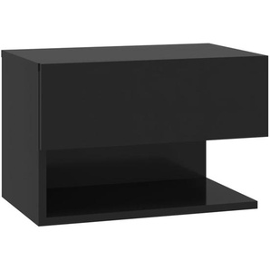 Wand-Nachttisch Schwarz Holzwerkstoff