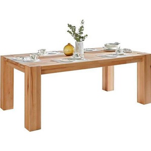 Carryhome Esstisch , Kernbuche , Holz , Kernbuche , massiv , rechteckig , eckig , 100x75 cm , Esszimmer, Tische, Esstische