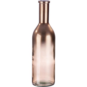 Bodenvase GILDE Flaschenvase Douro, Höhe ca. 50 cm Vasen Gr. H: 50 cm Ø 15 cm, braun (kupferfarben) Bodenvasen dekorative Vase aus recyceltem Glas, Blumenvase