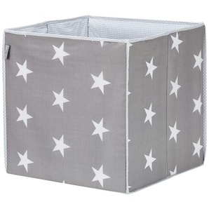 Roba Aufbewahrungsbox   Little Stars - grau - Stoffbezug: 65% Polyester, 35% Baumwolle, Füllung: Pappe - 34 cm - 34 cm - 34 cm | Möbel Kraft