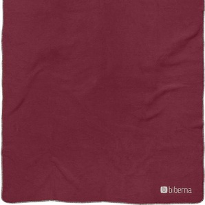 Wohndecke BIBERNA Katrin Wohndecken Gr. B/L: 150 cm x 200 cm, rot (burgund) Fleecedecken wohlig warme Doubleface Decke mit Häkeleinfassung