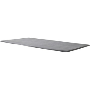 Dine + Mine Tischplatte  SigNature One ¦ grau ¦ Massivholz lackiert, sandgestrahlt