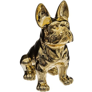 Figur Bulldogge, Keramik Vergoldet, H.19 cm Unisex