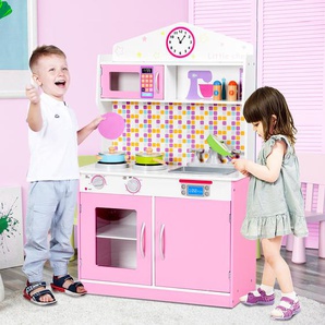 Kinderküchenspielzeug Spielküche für Kleinkind Rollenspiel Kinderküche 57 x 28 x 95,5 cm Rosa