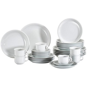 Thomas Kombiservice Trend , Weiß , Keramik , 30-teilig , Uni , Essen & Trinken, Geschirr, Geschirr-Sets, Kombiservice
