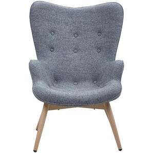 Sessel Metall und Webstoff Grau