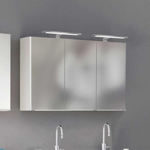 Badezimmer Spiegelschrank in Weiß 120 cm breit