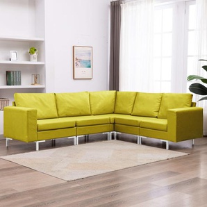 Modernes Design, Wohnzimmermöbel, Freizeitsofa, bequemes Sofa, Sofasessel, geeignet für Wohnzimmer, Schlafzimmer, Büro, bequem und langlebig 5-tlg. Sofagarnitur Stoff Gelb