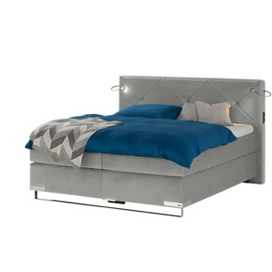 Gallery M Boxspringbett Premiumversion Dubai ¦ grau