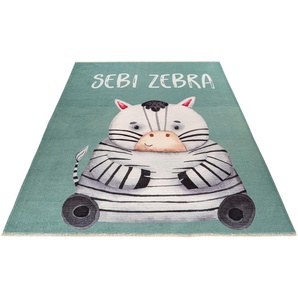 Kinderteppich OBSESSION My Greta 614 Teppiche B/L: 115 cm x 170 cm, 6 mm, 1 St., bunt Kinder Kinderteppiche Kurzflor, Motiv Zebra, mit Fransen, Kinderzimmer