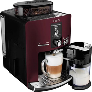 KRUPS Kaffeevollautomat EA829G Espresseria Automatic LattEspress Kaffeevollautomaten mit kompact-LCD Display, integrierter Milchbehälter rot (bordeaux, schwarz) Kaffeevollautomat Bestseller