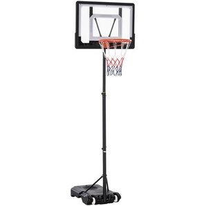 HOMCOM Basketball-Ständer höhenverstellbar Stahl Schwarz