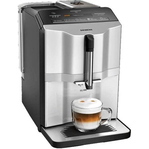 SIEMENS Kaffeevollautomat EQ.300 TI353501DE Kaffeevollautomaten einfache Zubereitung, 5 Kaffee-Milch-Getränke, LCD-Dialog-Display , silberfarben Kaffeevollautomat