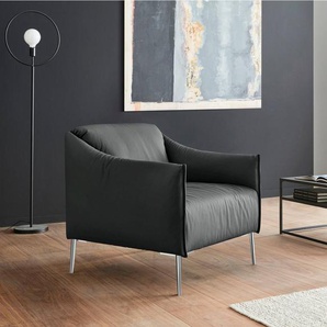 W.SCHILLIG Cocktailsessel sally, mit Metallfüßen in Chrom glänzend