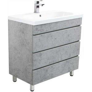 Waschbeckenunterschrank in Beton Grau modern