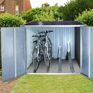 Fahrradbox DURAMAX Aufbewahrungsboxen Gr. B/H/T: 203 cm x 162 cm x 202,1 cm, grau (anthrazit, weiß) Garten- Kissenboxen Aufbewahrungsboxen BxTxH: 203x202x163 cm
