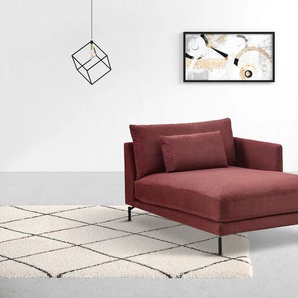 INOSIGN Chaiselongue Tarek, mit losen Rückenkissen B/H/T: 157 cm x 85 110 cm, Struktur grob, rechts rot Recamieren Sofas Couches Nachhaltige Möbel