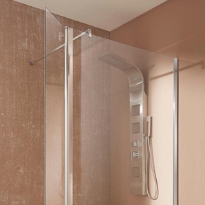 Walk-in-Dusche WELLTIME Mailand Duschwände B/H: 120 cm x 190 cm, beidseitig montierbar, grau Duschwände in 3 verschiedenen Breiten (90,100, 120cm), 6mm Sicherheitsglas