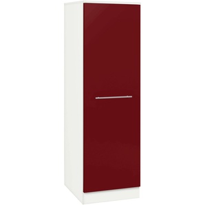 Seitenschrank WIHO KÜCHEN Flexi2 Schränke Gr. B/H/T: 50 cm x 165 cm x 57 cm, rot (rot glanz, weiß) Seitenschrank Küchenserien Schränke