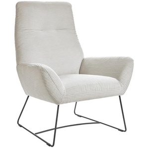 Hom`in Sessel , Weiß , Textil , 82x102x81 cm , Lederauswahl, Stoffauswahl , Wohnzimmer, Sessel, Polstersessel