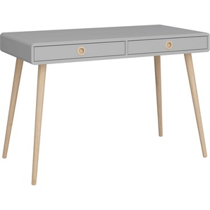 Schreibtisch HOME AFFAIRE Softline Tische Gr. B/H/T: 114 cm x 76 cm x 57 cm, grau Schreibtische Tisch im Retro Design, in 2 Größen