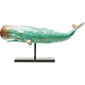 Kare-Design Dekofisch , Türkis, Bronze , Metall, Kunststoff , Wal , 77x38.5x17.5 cm , Dekoration, Skulpturen & Dekoobjekte, Dekotiere