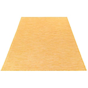 Läufer CARPET CITY Palm Teppiche Gr. B/L: 280 cm x 380 cm, 5 mm, 1 St., gelb Teppichläufer Wetterfest & UV-beständig, für Balkon, Terrasse, Küche, flach gewebt
