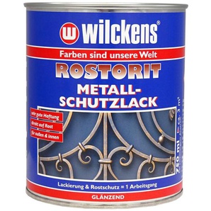 Wilckens 0,75l Rostorit Metall-Schutzlack Schwarz Lack Rostschutz Farbe glänzend