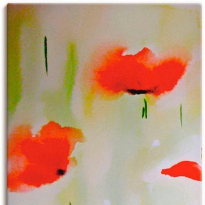 Artland Wandbild Mohn Aquarell, Blumen (1 St), als Alubild, Leinwandbild, Wandaufkleber oder Poster in versch. Größen
