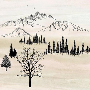 Komar Fototapete Backcountry, glatt, Comic, Retro, bedruckt, mehrfarbig, BxH: 300x280 cm