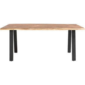SalesFever Esstisch, Massivholz geölt und zweifach gewachst B/H/T: 180 cm x 76,5 90 cm, 180x90 beige Esstisch Esstische rechteckig Tische