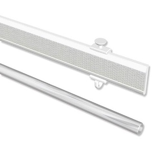 Paneelwagen Weiß aus Aluminium mit Klettband kürzbar für Gardinenschienen, Universal Easyslide, 70 cm