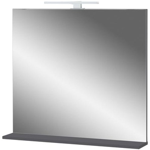 Spiegel mit Ablage - grau - 76 cm - 75 cm - 15 cm | Möbel Kraft
