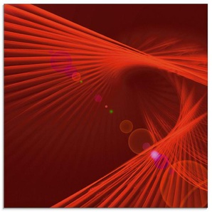Artland Glasbild rote Schwingung, Gegenstandslos (1 St), in verschiedenen Größen