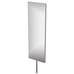 Lineabeta drehbarer Spiegel für Tischmontage, Rückseite aus Edelstahl, 83x28cm Kosmetikspiegel, 56683