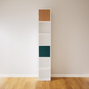 Schallplattenregal Weiß - Modernes Regal für Schallplatten: Türen in Eiche - 41 x 233 x 34 cm, Selbst designen