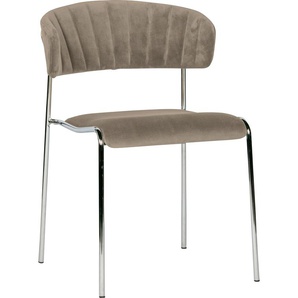 Esszimmerstuhl BEPUREHOME TWITCHS Stühle B/H/T: 51 cm x 75 cm x 56 cm, 2 St., Polyester-Baumwolle, grau Küchenstühle