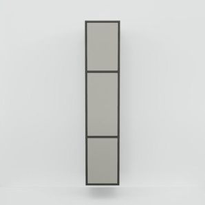 Hängeschrank Grau - Moderner Wandschrank: Türen in Grau - 41 x 195 x 47 cm, konfigurierbar