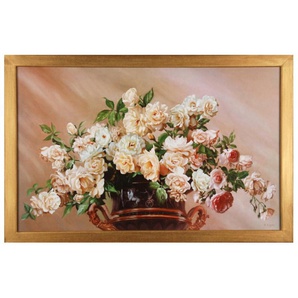 Home affaire Wandbild White Roses, 90/60 cm