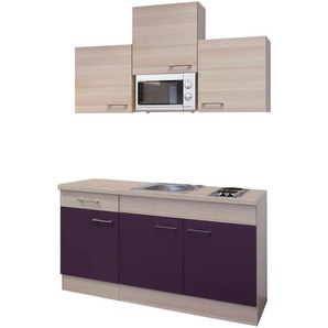 Flex-Well Küchenzeile »Portland«, Gesamtbreite 150 cm, mit Mikrowelle und Kochfeld, in vielen weiteren Farbvarianten erhältlich