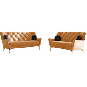 sit&more Polstergarnitur, (2-tlg), 2-tlg. Sofagarnitur mit losen Kissen