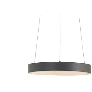 KHG LED-Pendelleuchte, Kunstleder schwarz/goldfarben - schwarz - 150 cm - [40.0] | Möbel Kraft