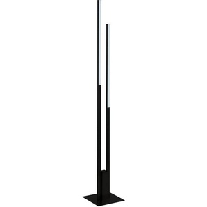 EGLO Stehlampe FRAIOLI-Z, LED fest integriert, warmweiß - kaltweiß, Stehleuchte in schwarz aus Alu - 2X17W - warmweiß - kaltweiß