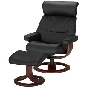 Nordic Life  Sessel-Hocker-Set  INC93 - schwarz | Möbel Kraft