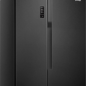 E (A bis G) GORENJE Side-by-Side NRS918EM Kühlschränke schwarz Kühl-Gefrierkombinationen