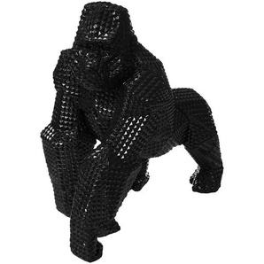 Figur Gorille Kunstharz, schwarz, H40 cm