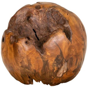 Deko Kugel Holzkugel aus Teak Massivholz ca. 30 cm hoch