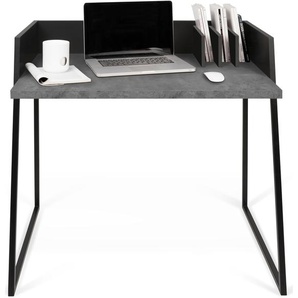 Schreibtisch TEMAHOME Tische Gr. B/H/T: 90 cm x 88 cm x 60 cm, grau (melamine, schwarz) Schreibtische Tisch